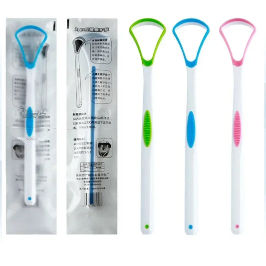 Tongue Scraper for Adults & Kids — Fresh Breath Brush Bad Breath Eliminator Oral Care
