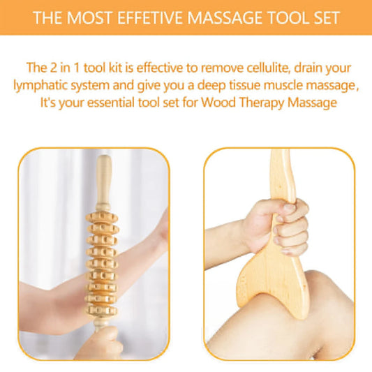 Wood Therapy Massage Tool — Fascia Body Sculpting Muscle Pain Relief Massage Device