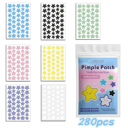 7-Color Star Pimple Patches — Invisible Hydrocolloid Acne Dots for Gentle Skincare - 280/1120/1680Pcs