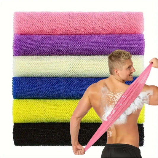African Exfoliating Net Sponge – Long Back Scrubber Bath Towel for Deep Exfoliation & Smooth Skin