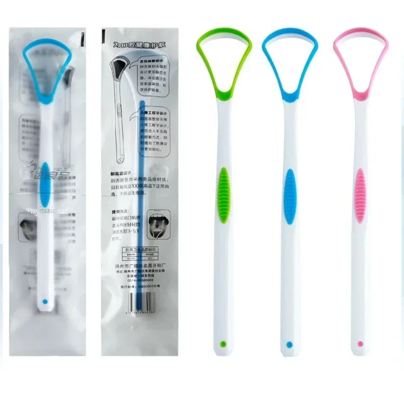 Tongue Scraper for Adults & Kids — Fresh Breath Brush Bad Breath Eliminator Oral Care