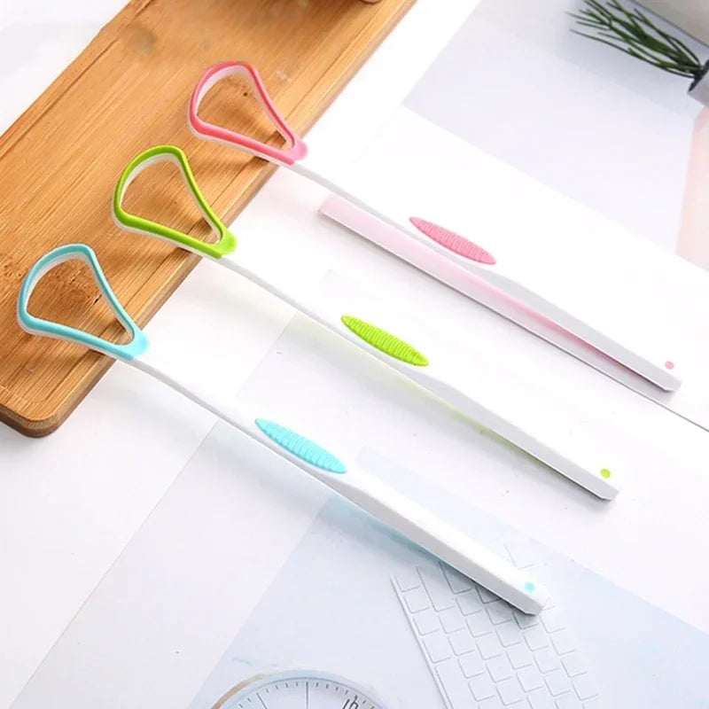 Tongue Scraper for Adults & Kids — Fresh Breath Brush Bad Breath Eliminator Oral Care