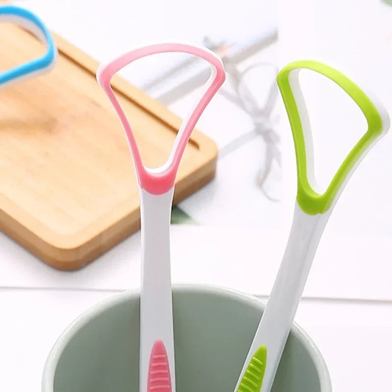 Tongue Scraper for Adults & Kids — Fresh Breath Brush Bad Breath Eliminator Oral Care