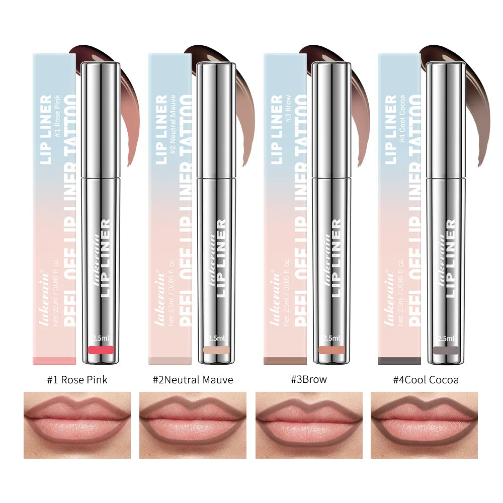 Waterproof Peel-Off Lip Tint — Long-Lasting Matte Lip Stain & Contour Liner