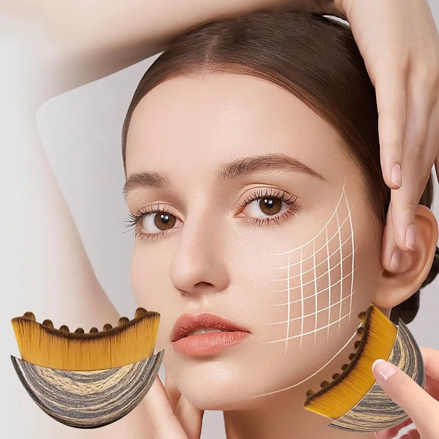 Lymphatic Drainage Facial Brush — Face Contouring & Stimulating Massage Tool