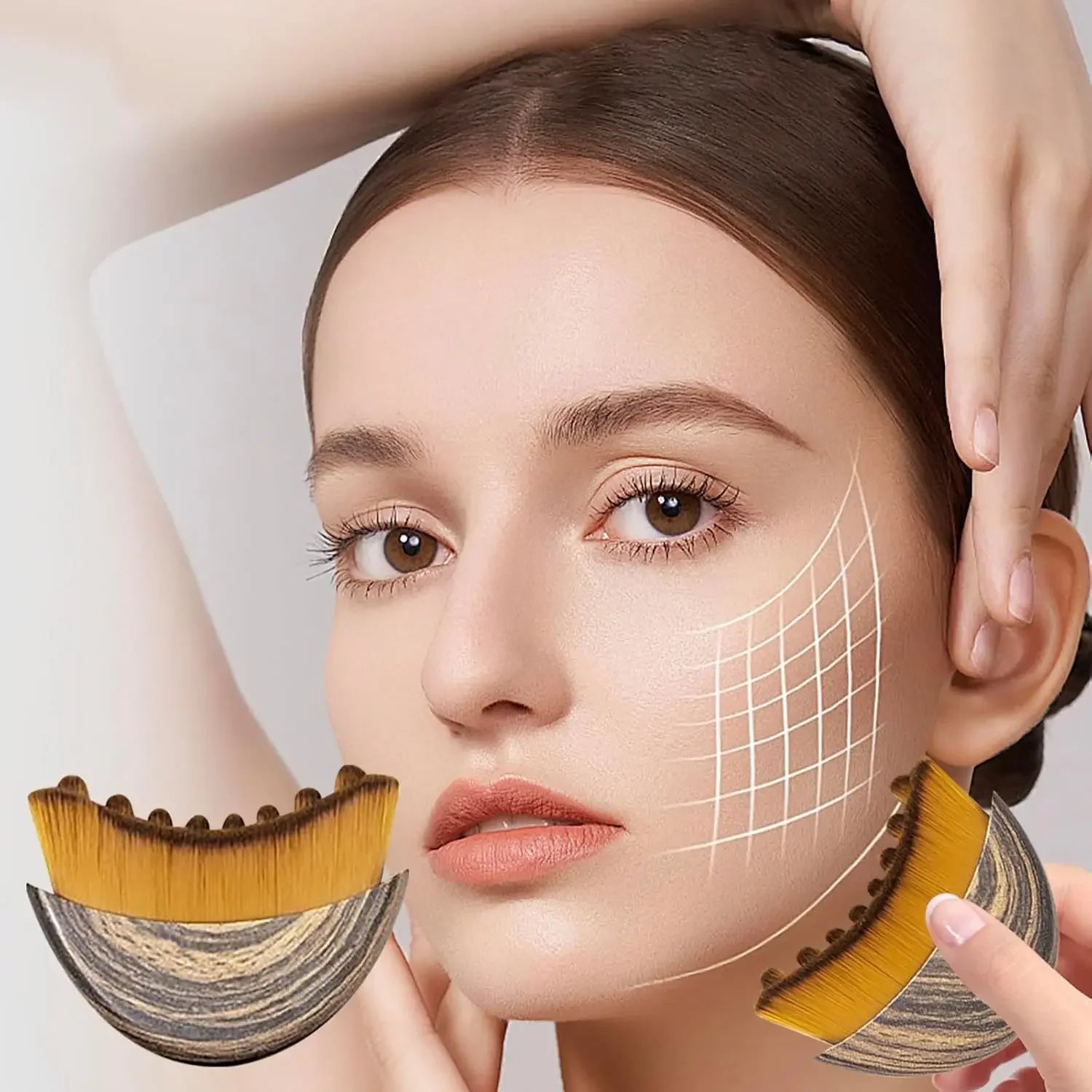 Lymphatic Drainage Facial Brush — Face Contouring & Stimulating Massage Tool