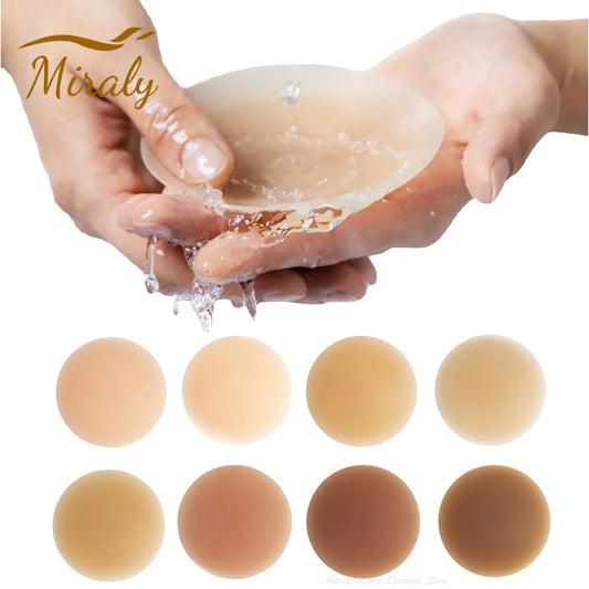 Reusable Silicone Nipple Covers — Invisible Adhesive Chest Stickers & Sticky Bra Pads - Women Sticky Bra Pads Intimate Accessories