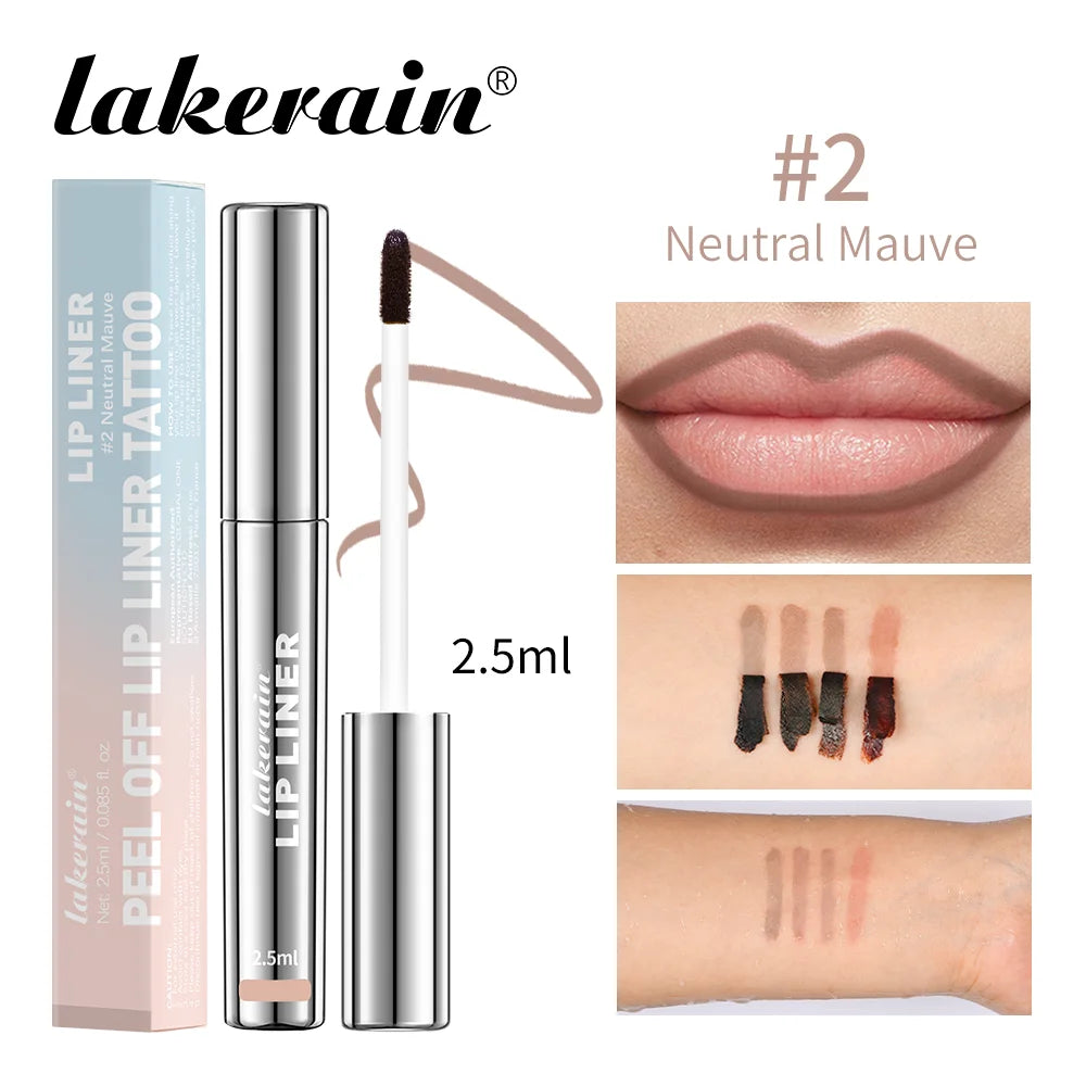 Waterproof Peel-Off Lip Tint — Long-Lasting Matte Lip Stain & Contour Liner