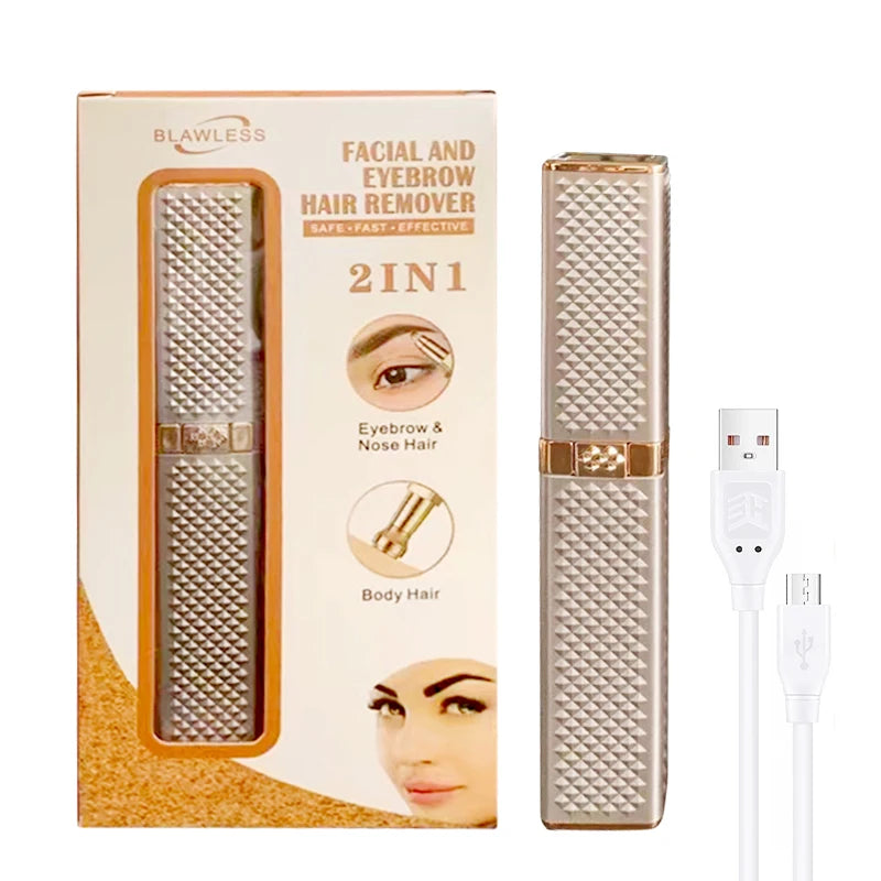 Electric Facial & Body Hair Remover for Women – Painless Eyebrow, Bikini & Facial Trimmer Epilator Shaver