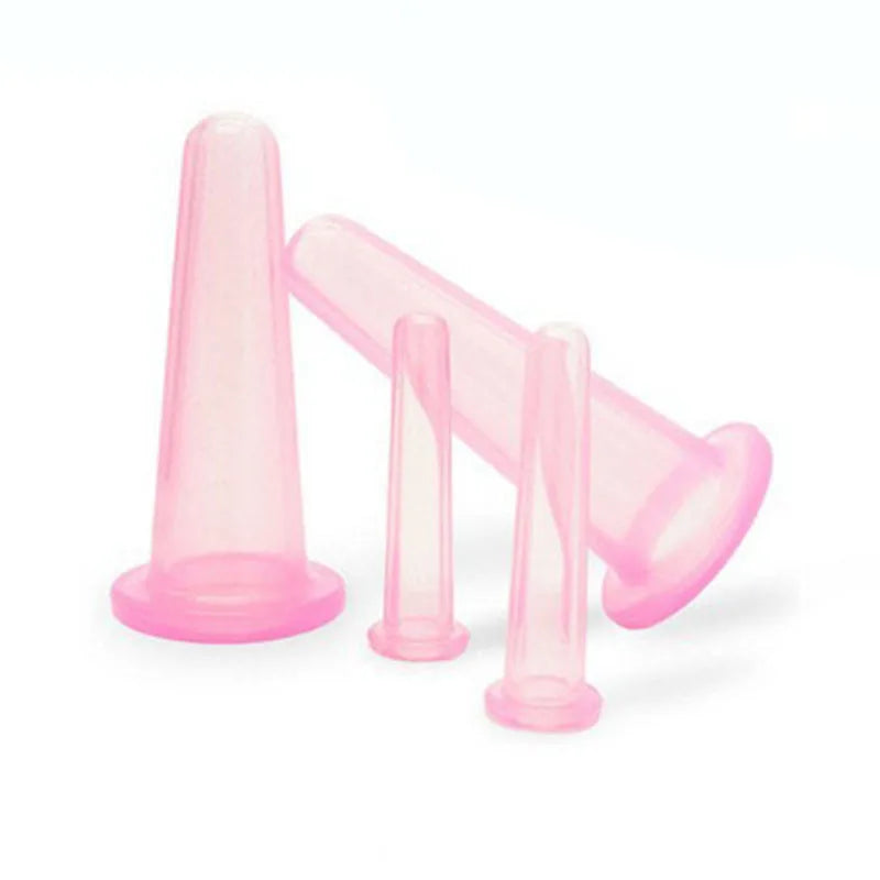 Vacuum Cupping Massage Jars — Silicone Anti Cellulite Face Neck Lift Gua Sha Wrinkle
