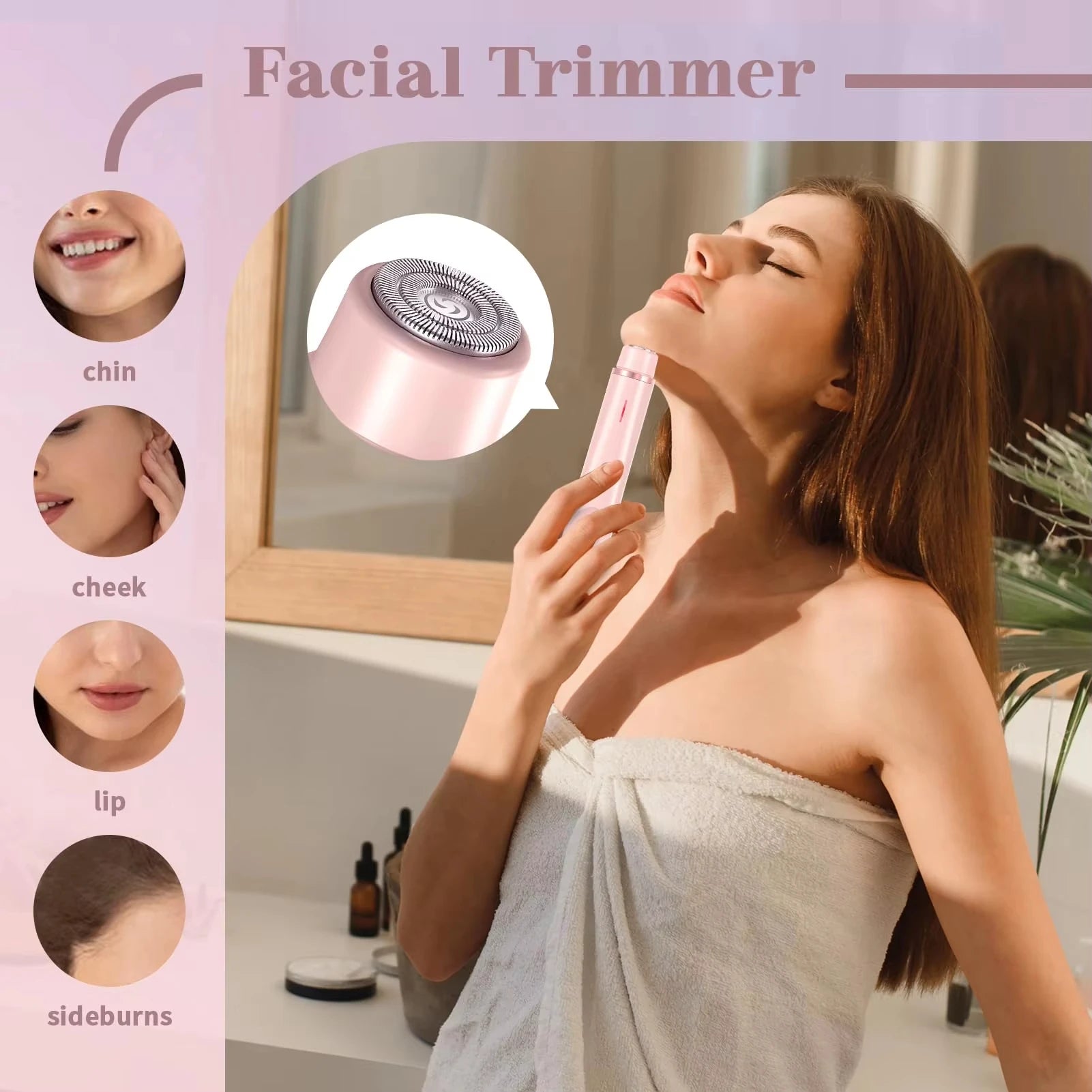 Waterproof Rechargeable Electric Bikini Trimmer for Women – Mini Double-Head Body Hair Remover