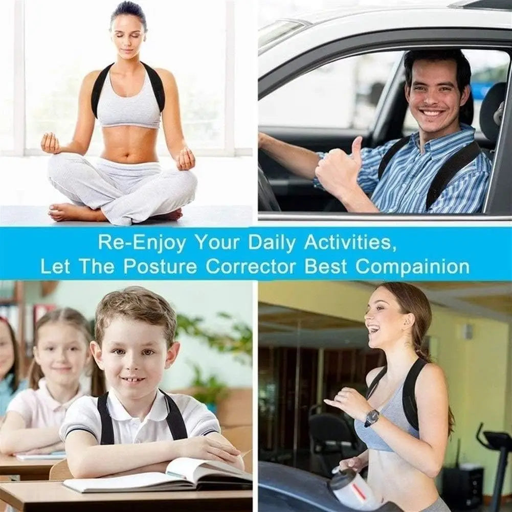 Adjustable Posture Corrector Belt for Men & Women – Back, Shoulder & Neck Support Brace for Daily Use