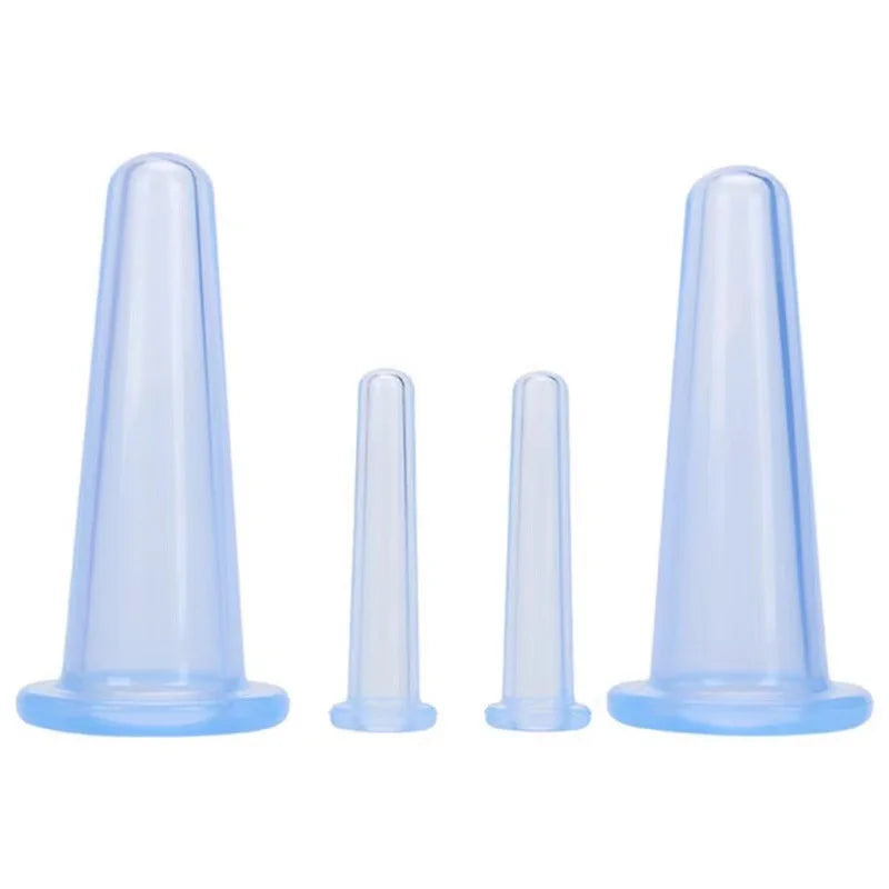 Vacuum Cupping Massage Jars — Silicone Anti Cellulite Face Neck Lift Gua Sha Wrinkle