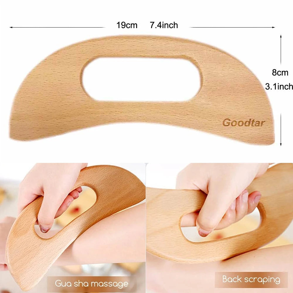 Wood Therapy Massage Tool — Fascia Body Sculpting Muscle Pain Relief Massage Device