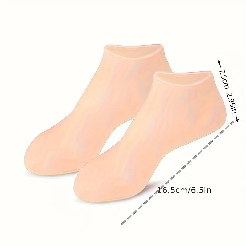 Silicone Moisturizing Heel Socks – Exfoliating Foot Care for Dry, Cracked Heels