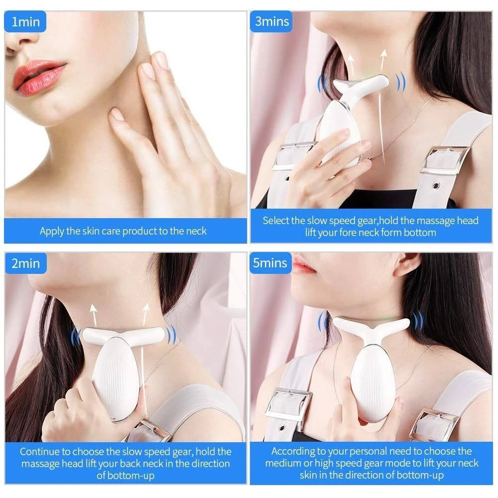 Face & Neck Microcurrent Massager — Anti-Aging Eye Lifting Skin Rejuvenation Device