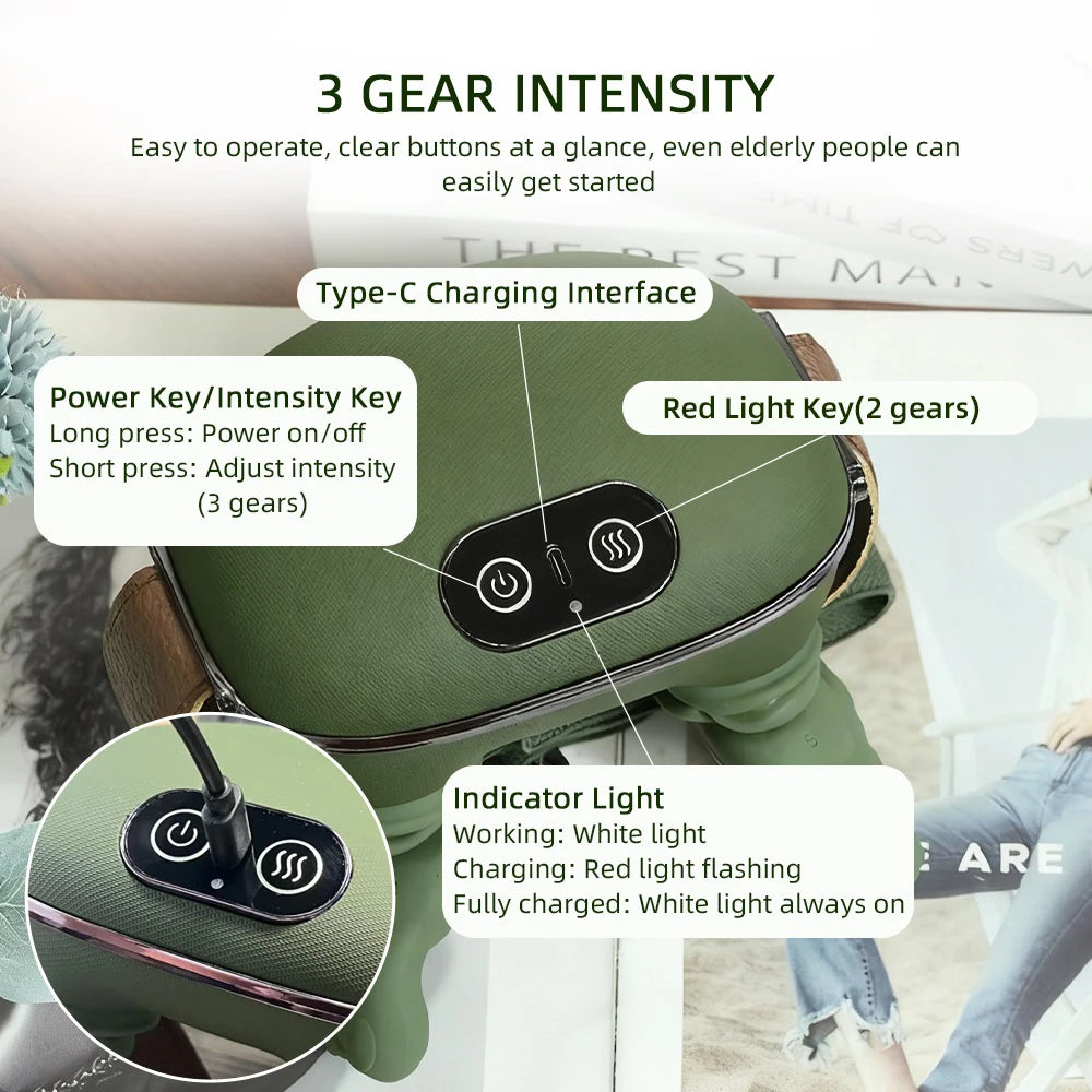 Wireless Neck Massager Shawl — 4D Bionic Finger Shiatsu Kneading Cervical Pain Relief