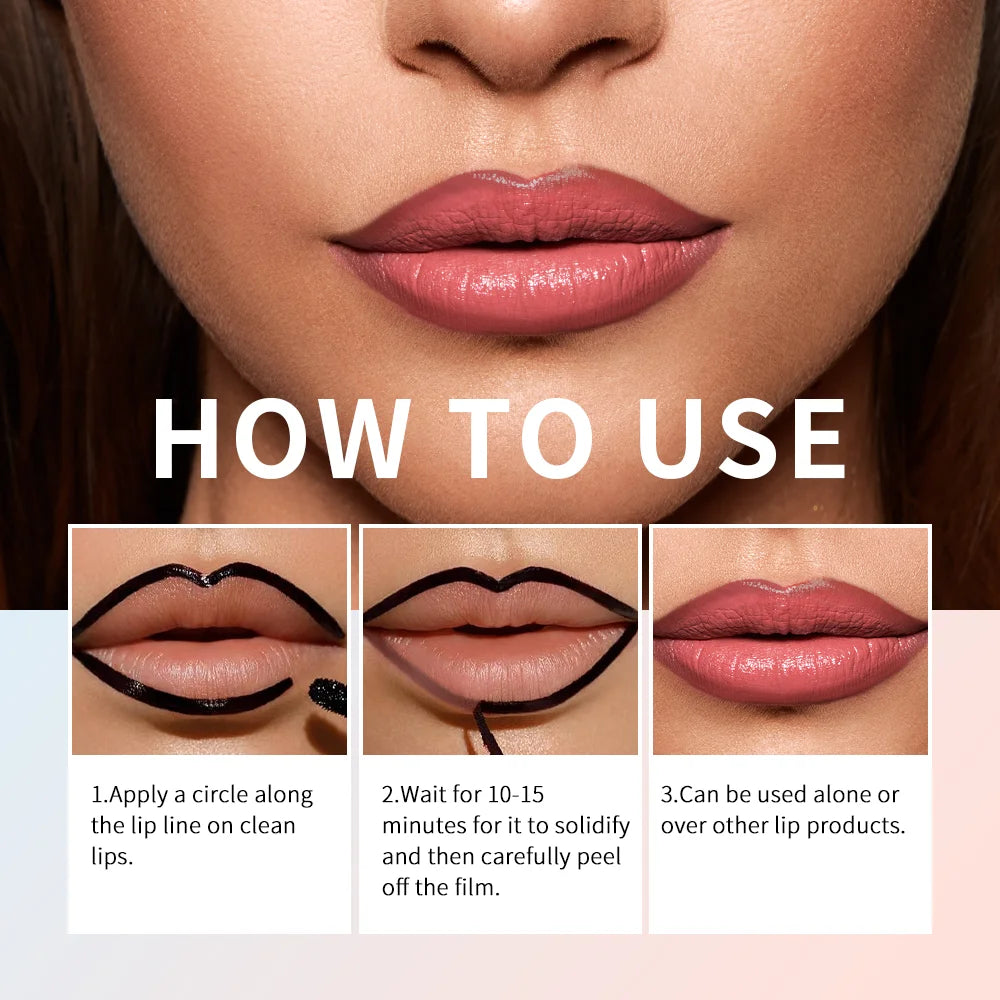 Waterproof Peel-Off Lip Tint — Long-Lasting Matte Lip Stain & Contour Liner