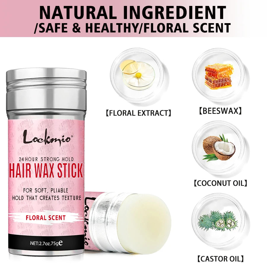 Anti-Frizz Styling Wax Rod for Women — Pomade Broken Hair Mud Wig Edge Control