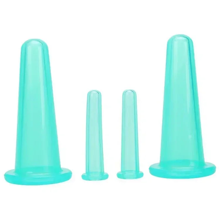 Vacuum Cupping Massage Jars — Silicone Anti Cellulite Face Neck Lift Gua Sha Wrinkle