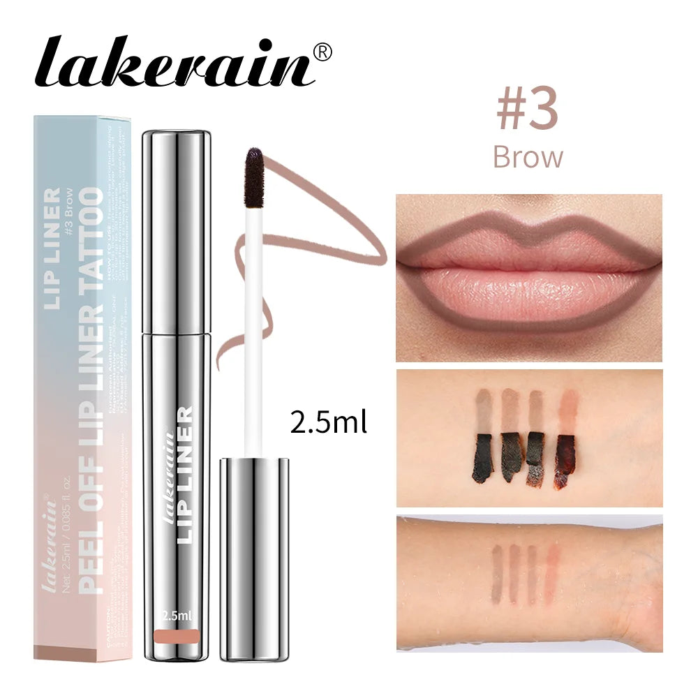 Waterproof Peel-Off Lip Tint — Long-Lasting Matte Lip Stain & Contour Liner