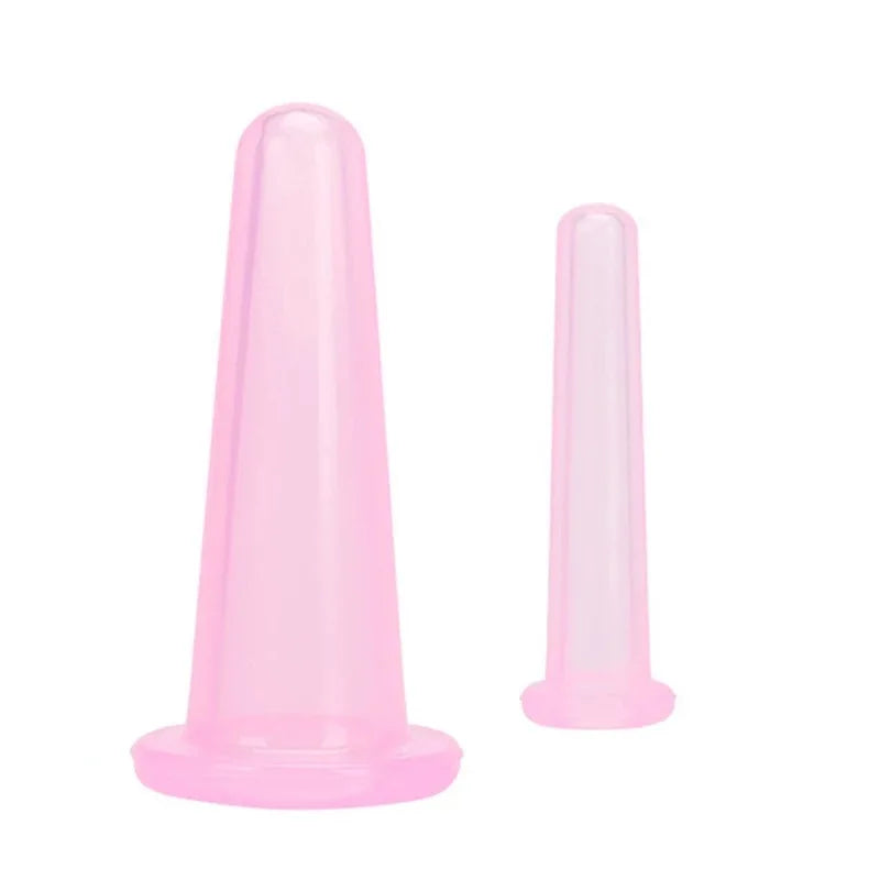 Vacuum Cupping Massage Jars — Silicone Anti Cellulite Face Neck Lift Gua Sha Wrinkle