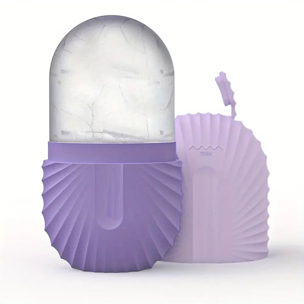 Stainless Steel Ice Face Roller & Gua Sha Set – Reusable Facial Lifting & Contouring Beauty Tool