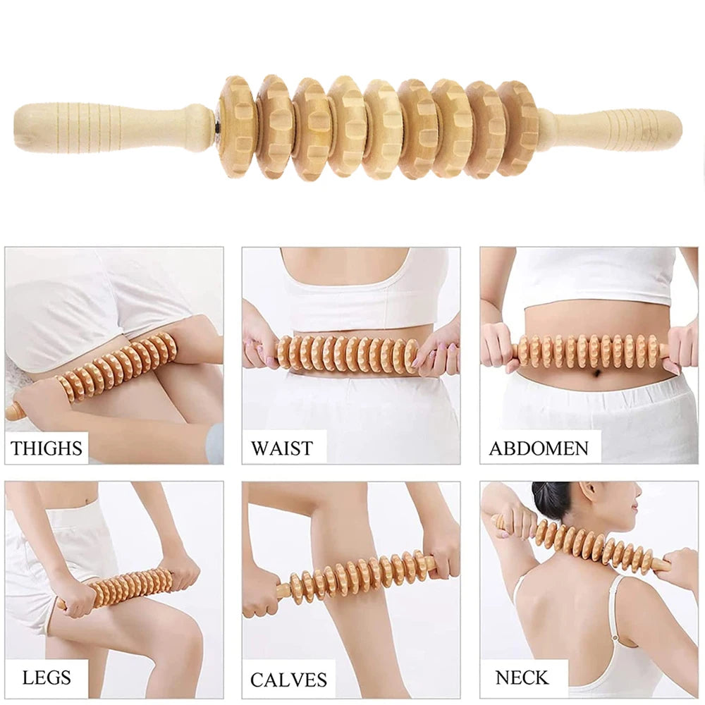 Wood Therapy Massage Tool — Fascia Body Sculpting Muscle Pain Relief Massage Device