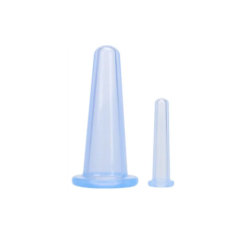 Vacuum Cupping Massage Jars — Silicone Anti Cellulite Face Neck Lift Gua Sha Wrinkle