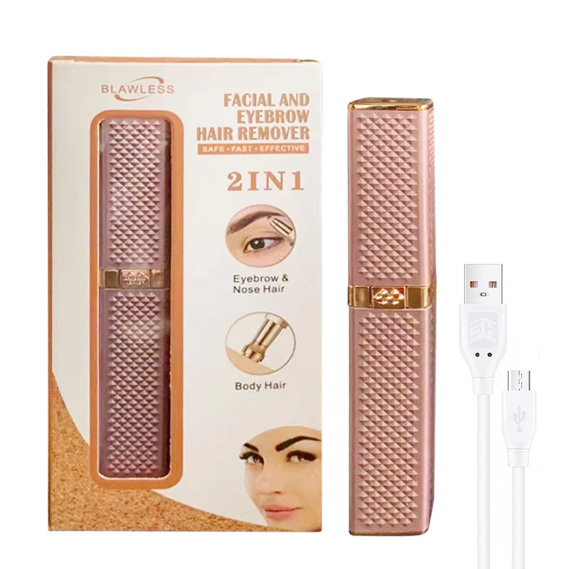Electric Facial & Body Hair Remover for Women – Painless Eyebrow, Bikini & Facial Trimmer Epilator Shaver