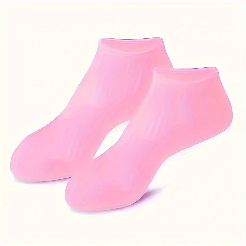 Silicone Moisturizing Heel Socks – Exfoliating Foot Care for Dry, Cracked Heels