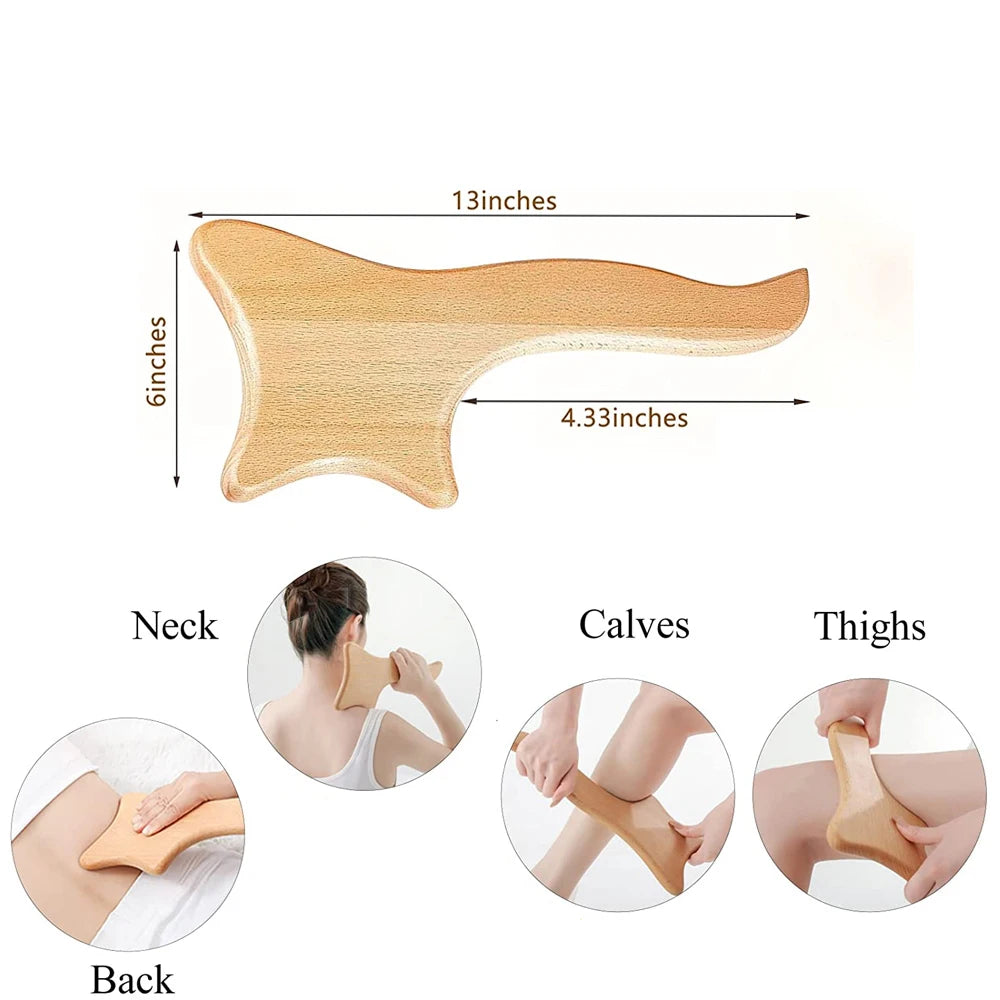 Wood Therapy Massage Tool — Fascia Body Sculpting Muscle Pain Relief Massage Device