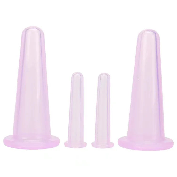 Vacuum Cupping Massage Jars — Silicone Anti Cellulite Face Neck Lift Gua Sha Wrinkle