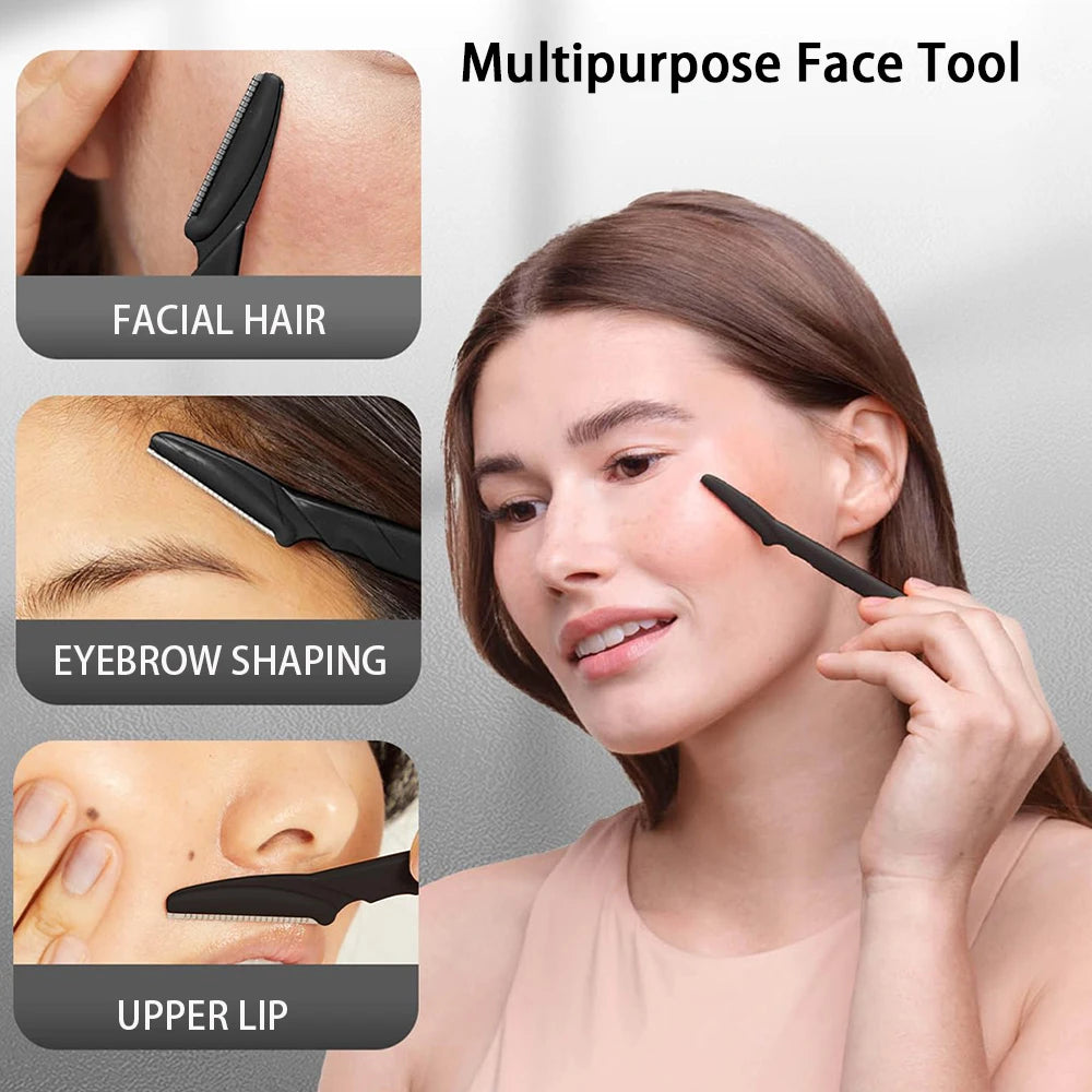 Dermaplane Razor for Women Face – Face Razors for Women & Men, Eye Brow Razors & Face Shaver – Exfoliating Facial Razor & Dermaplaner as Skin Care Tool for Smoother Skin