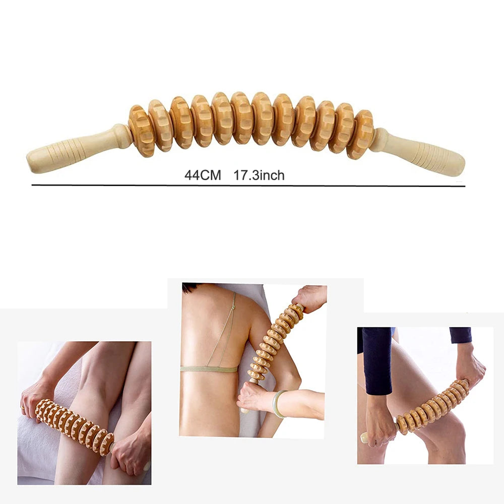 Wood Therapy Massage Tool — Fascia Body Sculpting Muscle Pain Relief Massage Device