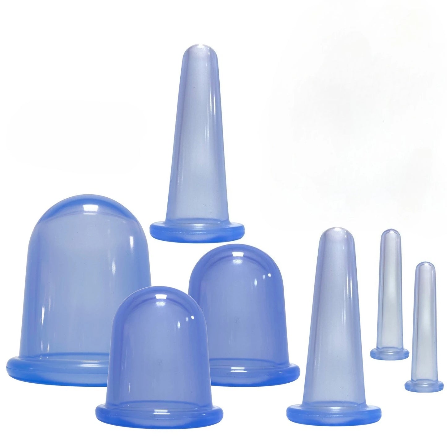 Vacuum Cupping Massage Jars — Silicone Anti Cellulite Face Neck Lift Gua Sha Wrinkle