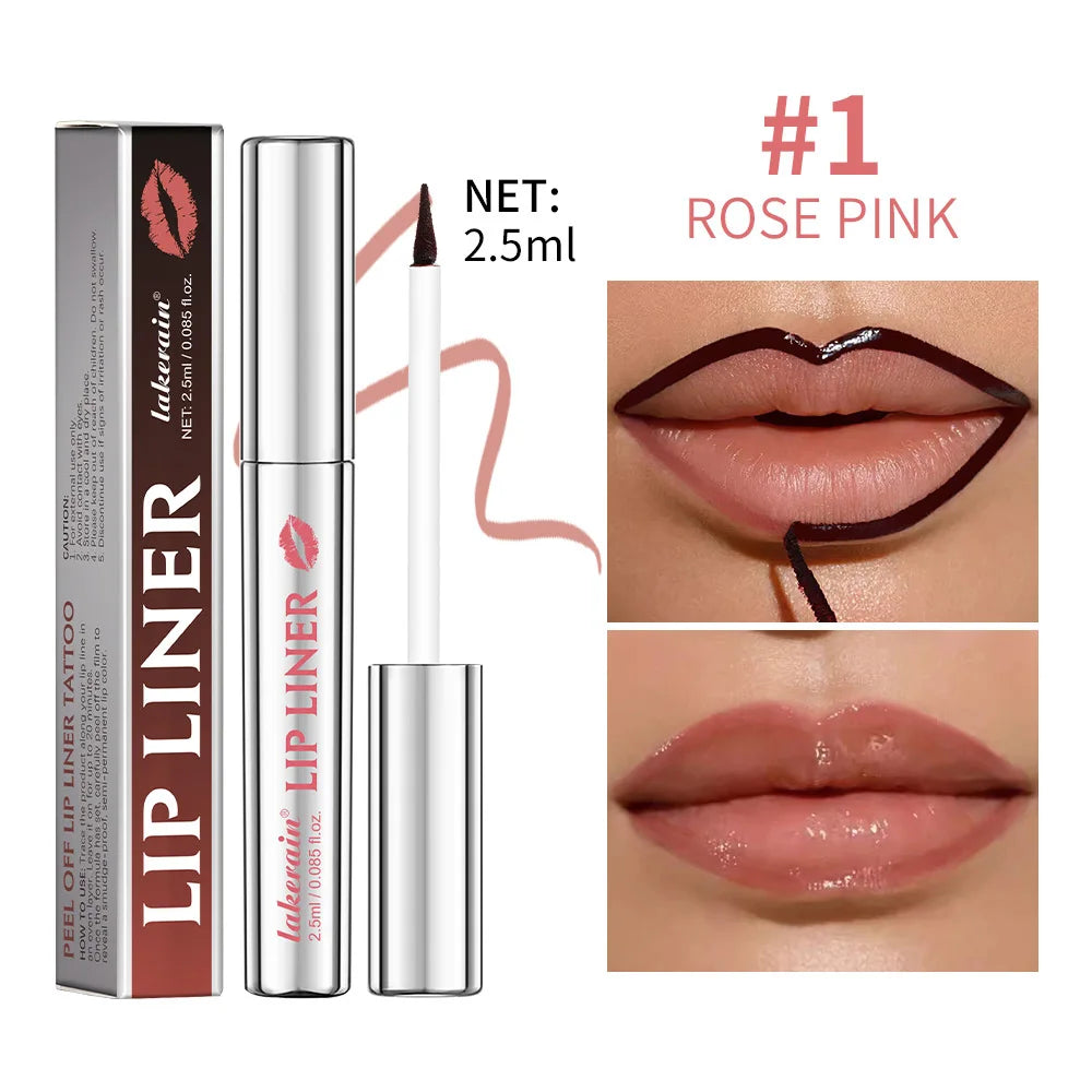 Waterproof Peel-Off Lip Tint — Long-Lasting Matte Lip Stain & Contour Liner