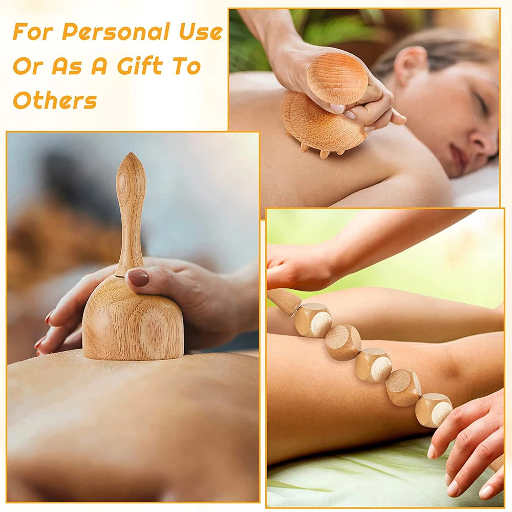 Wood Therapy Massage Tool — Fascia Body Sculpting Muscle Pain Relief Massage Device